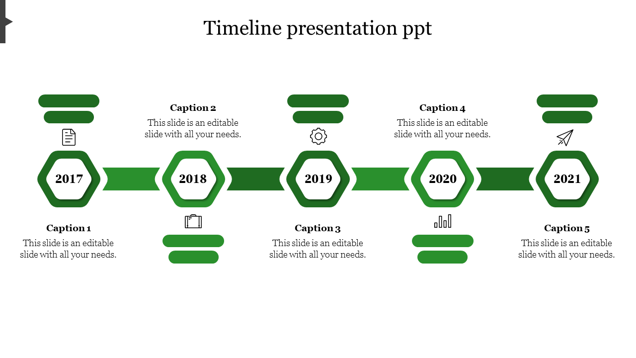 Free - Editable Timeline Presentation PPT PowerPoint Slide